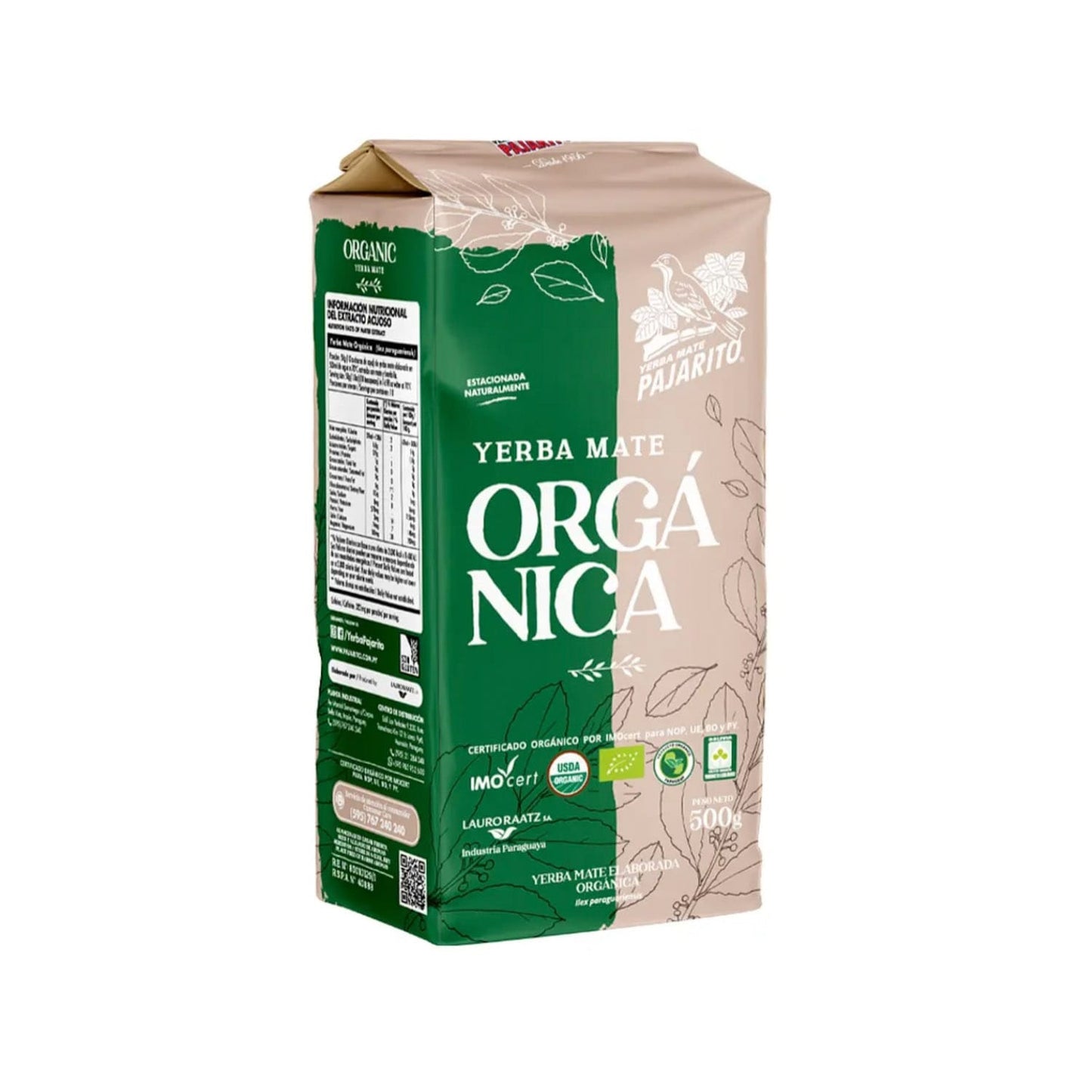 Yerba mate Pajarito Orgánica  500 grs.