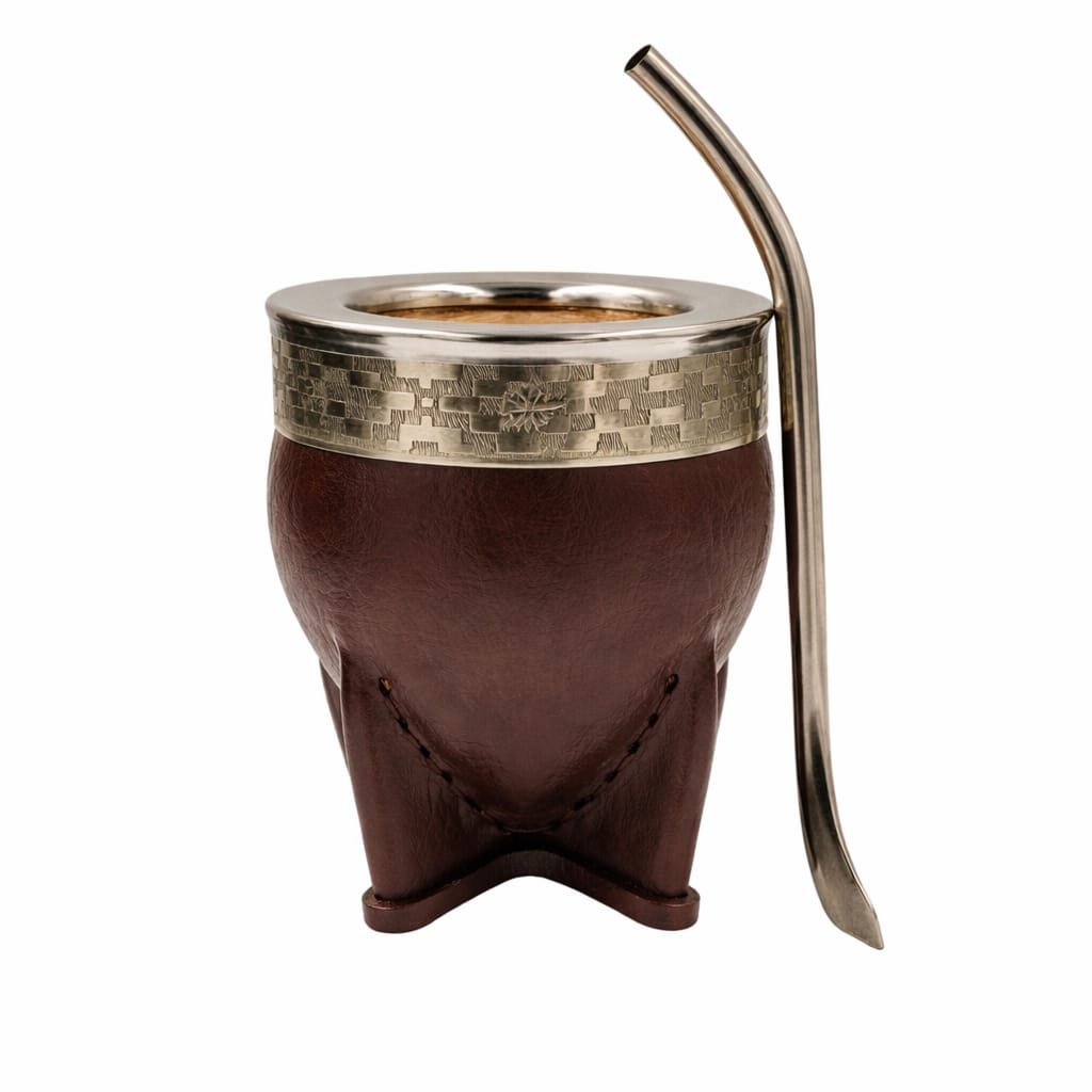 Mate imperial de calabaza acero - alpaca + bombilla