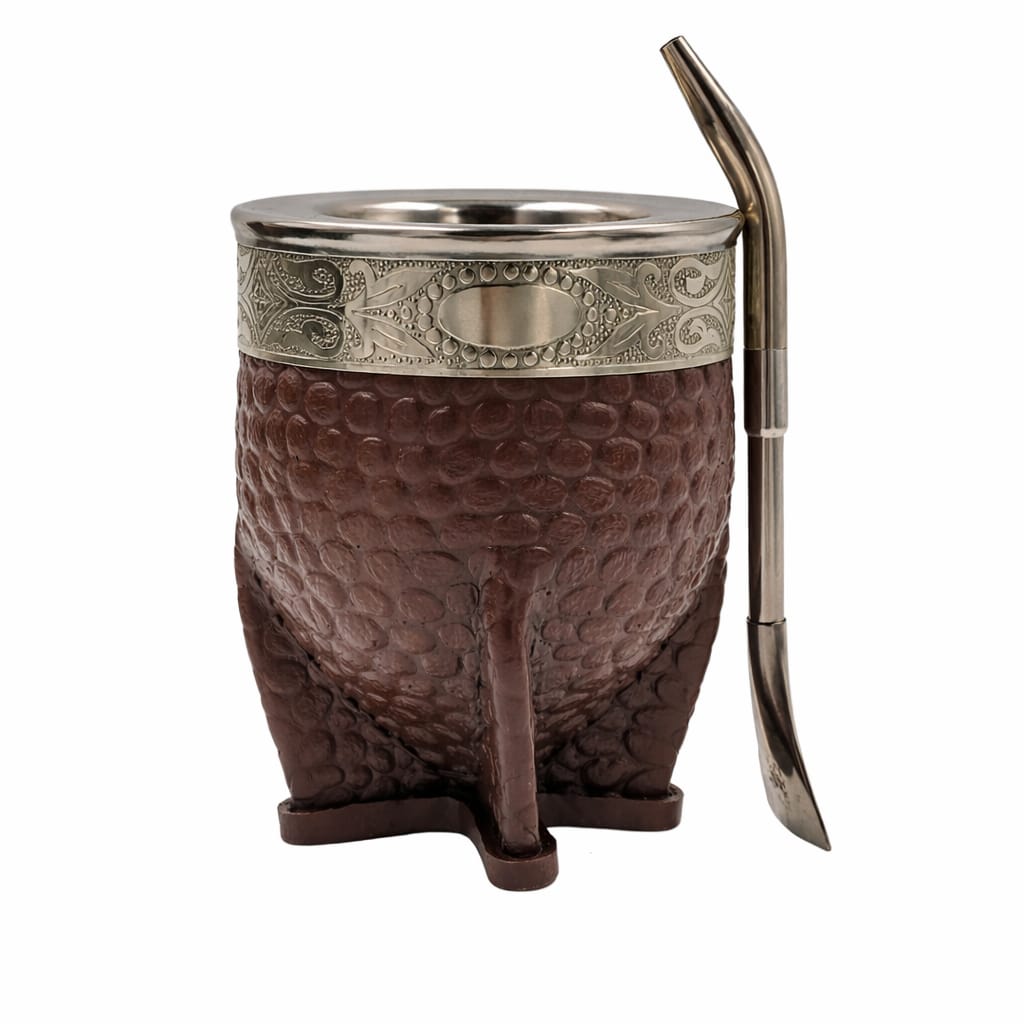 Mate imperial acero fleje en alpaca+ bombilla