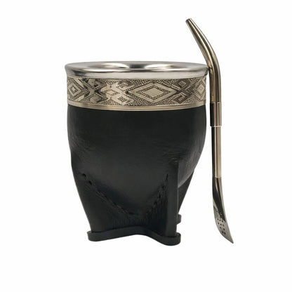 Mate imperial acero fleje en alpaca+ bombilla