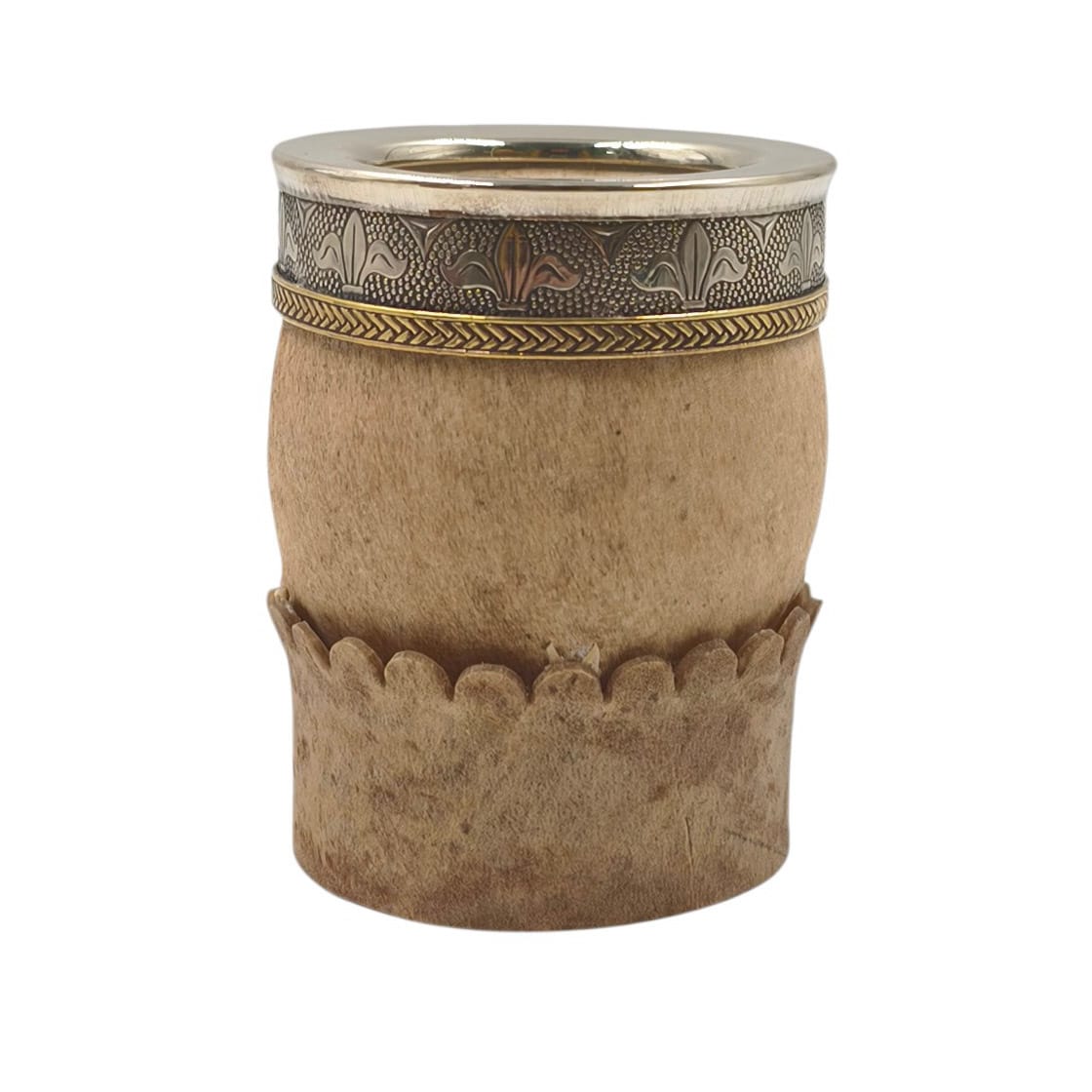 Mate imperial cuero crudo base desmontable.